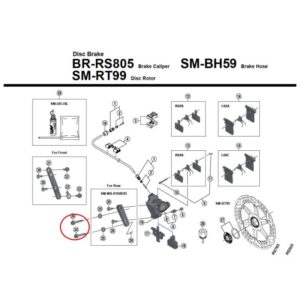 Shimano Tornillo fijación Pinza Flat Mount